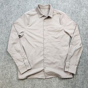 Lululemon Commission Shirt Mens Small Vented Performance‎ Stretch Athleisure